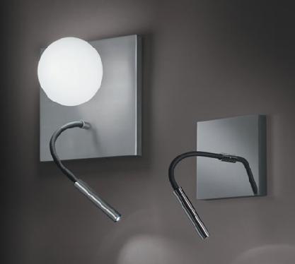 C129-600280101 By Modiss-Luccas Collection Satin Aluminium Finish Wall Lamp